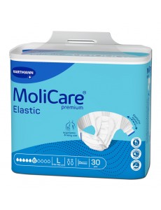 Fralda MoliCare® Premium Elastic 6 Gotas L 30 Unidades